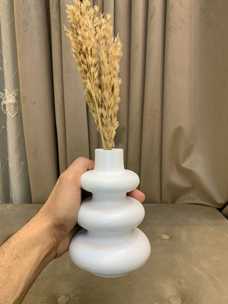 Tiered Vase - Polished Concrete Sculptural Vase